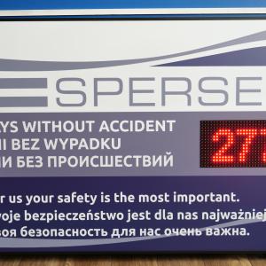 Days Without Accident board.